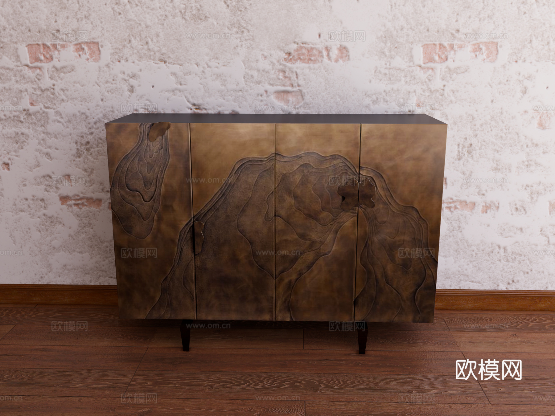装饰柜 储物柜 餐边柜  老旧柜子 老旧家具su模型