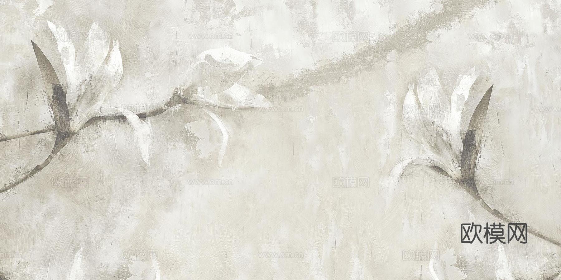 灰色植物花卉壁纸