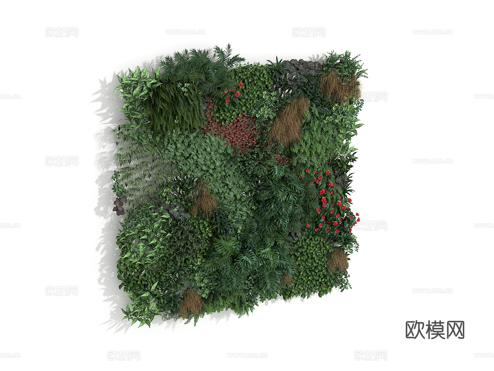 植物墙3d模型