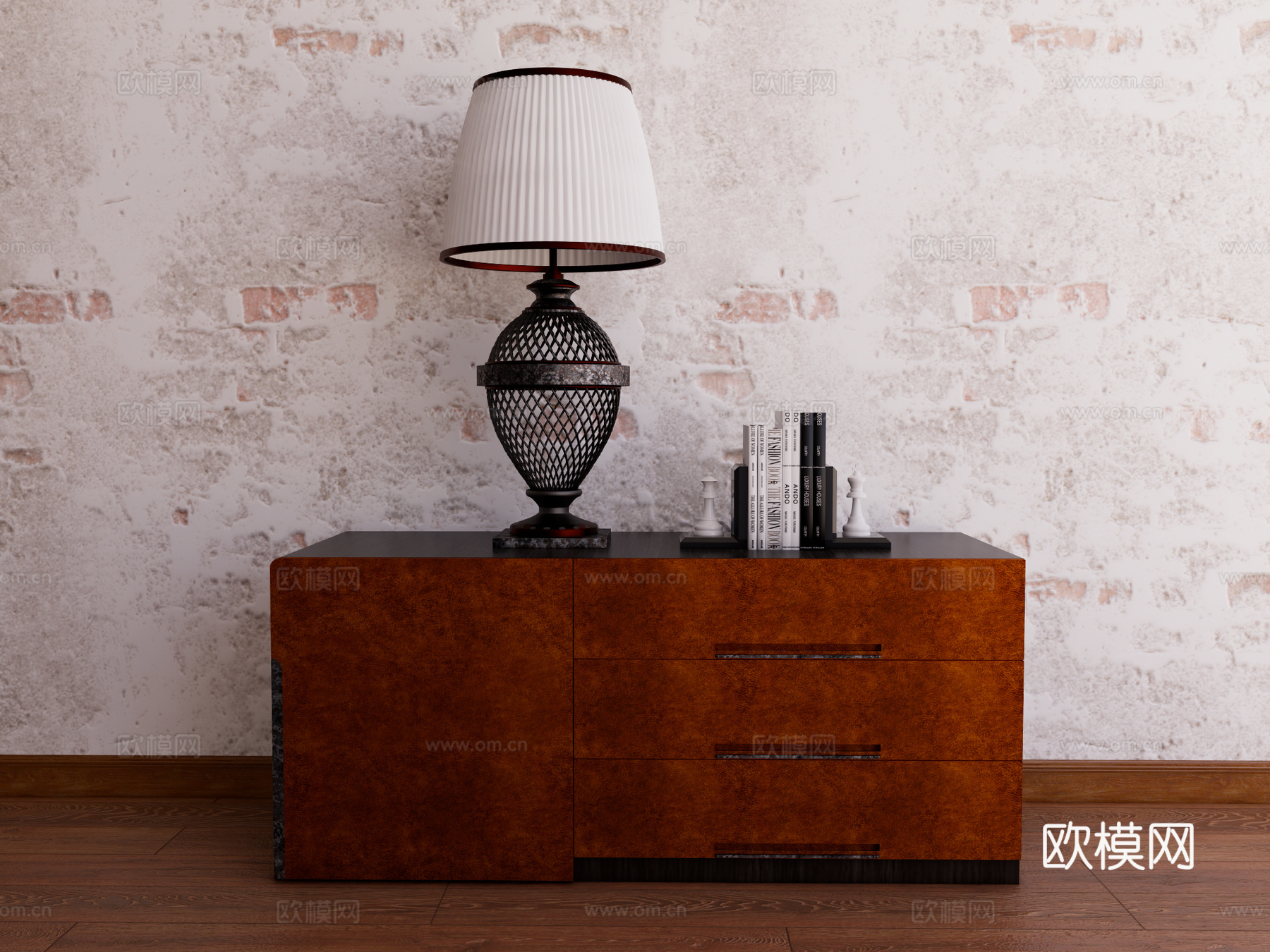 装饰柜 储物柜 餐边柜su模型下载（渲染图1）