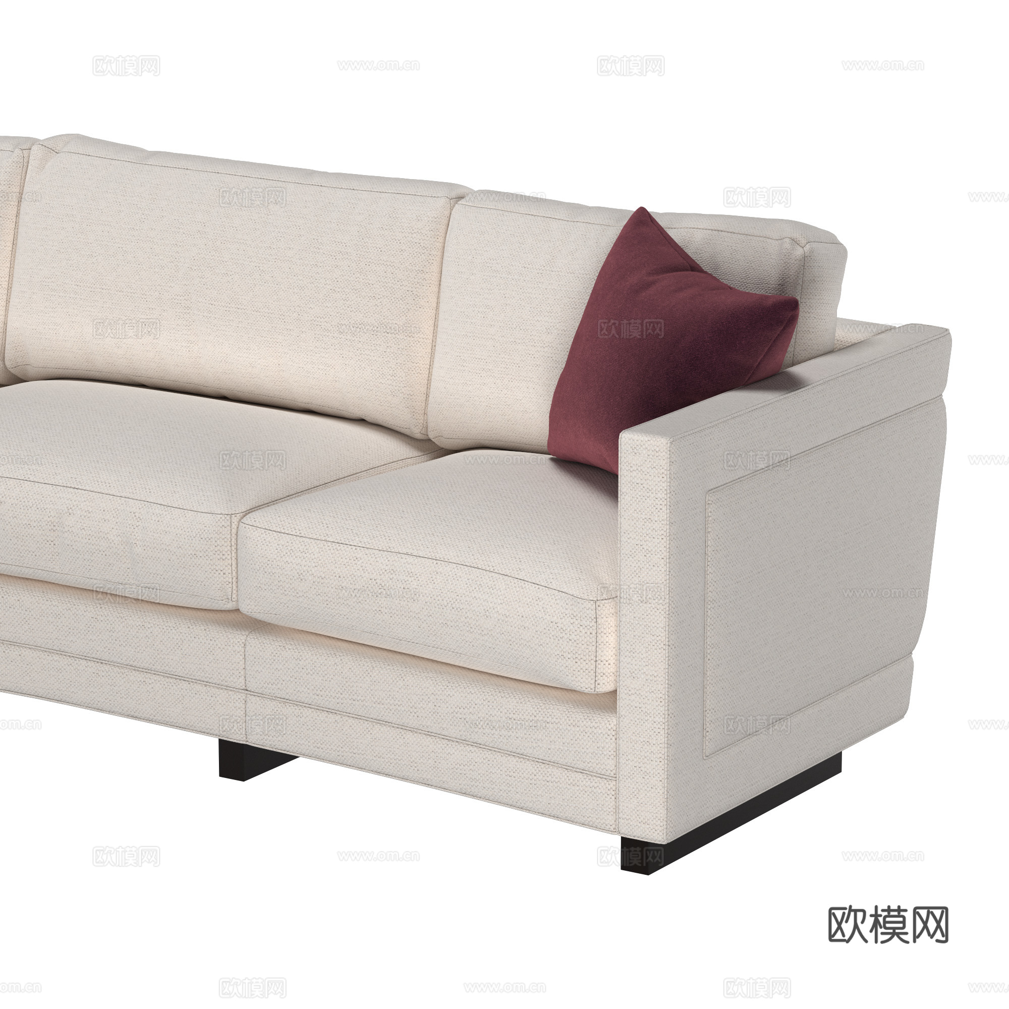 现代意式 KC 多人沙发3d模型