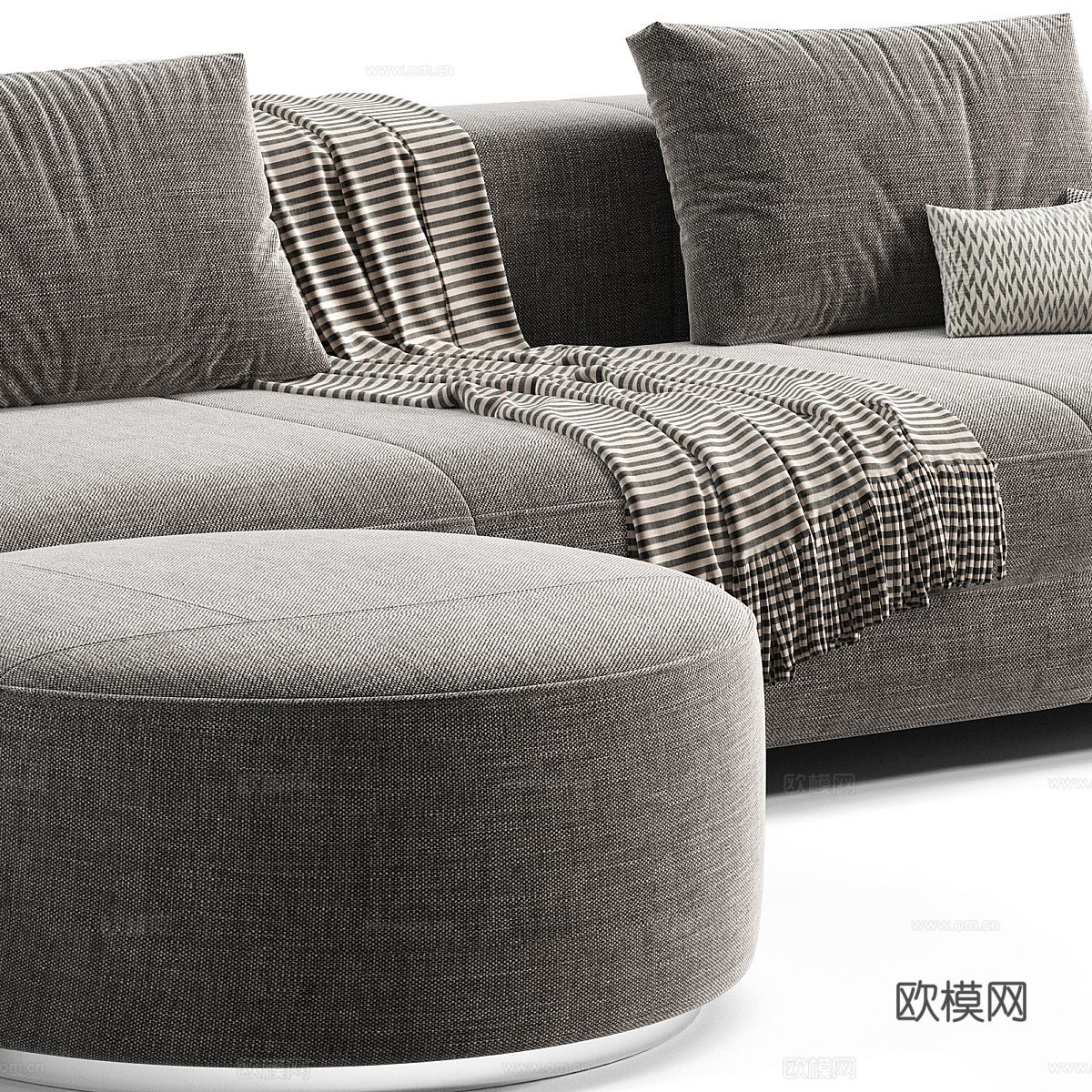 现代意式 Minotti Yves 沙发3d模型