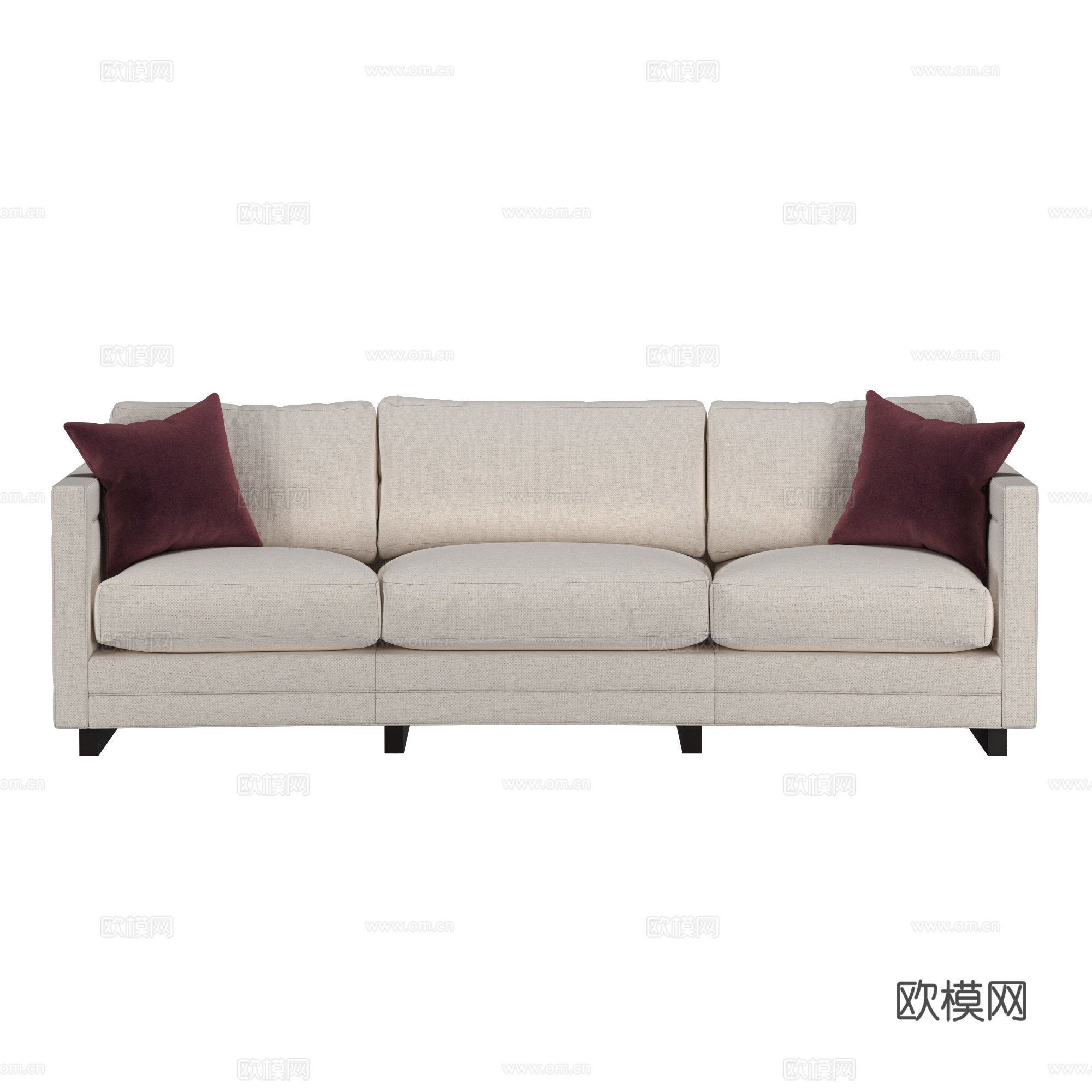 现代意式 KC 多人沙发3d模型