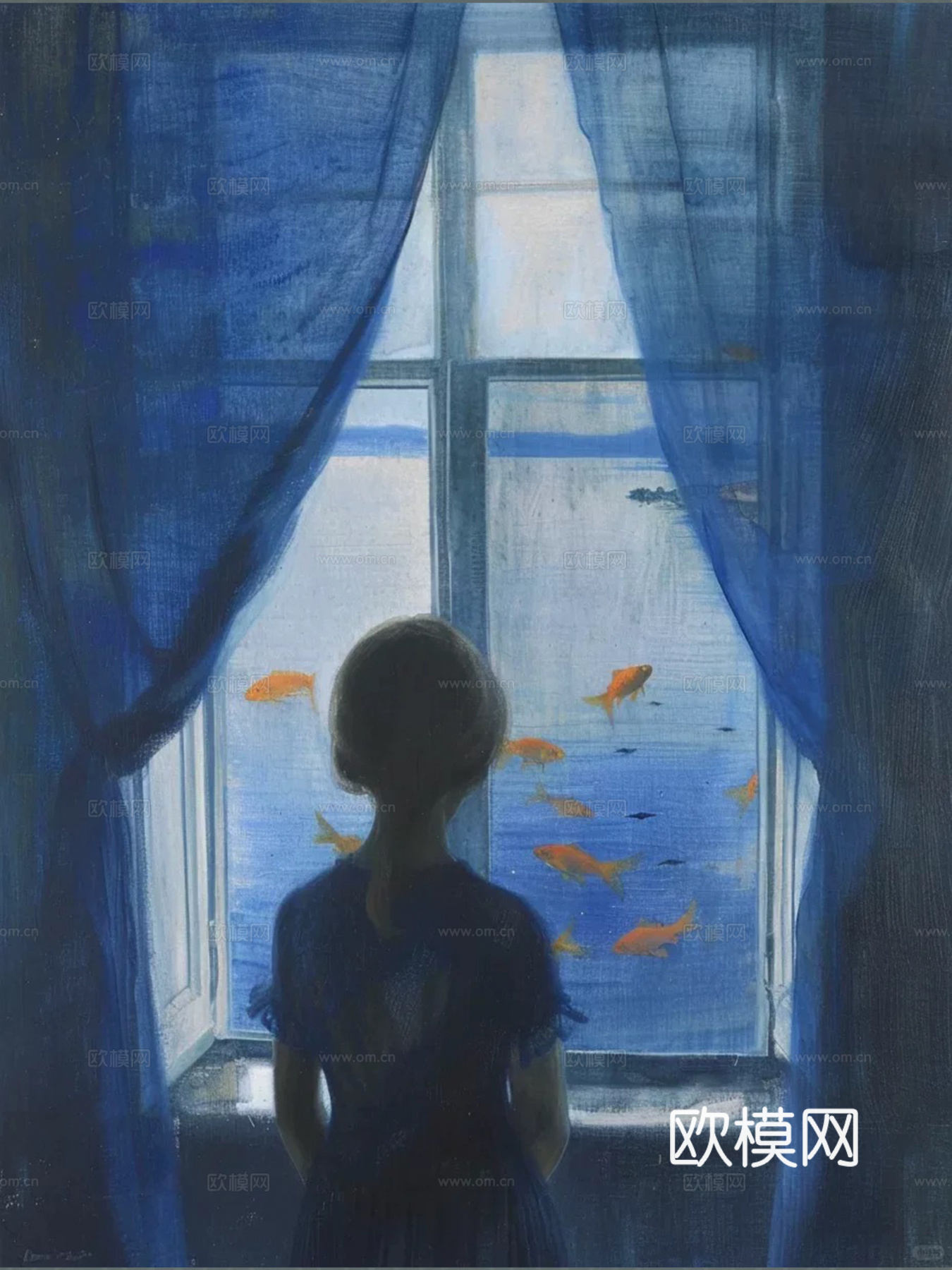 艺术油画人物抽象画