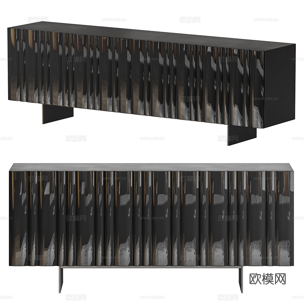 现代意式电视柜3d模型