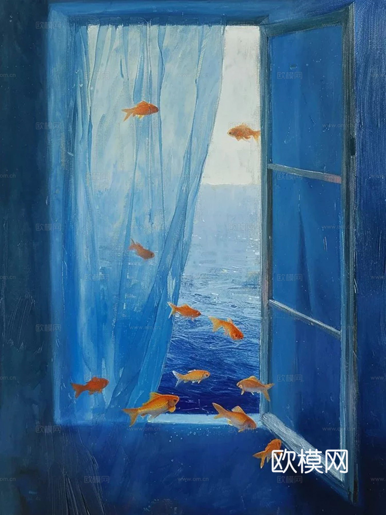 艺术油画人物抽象画