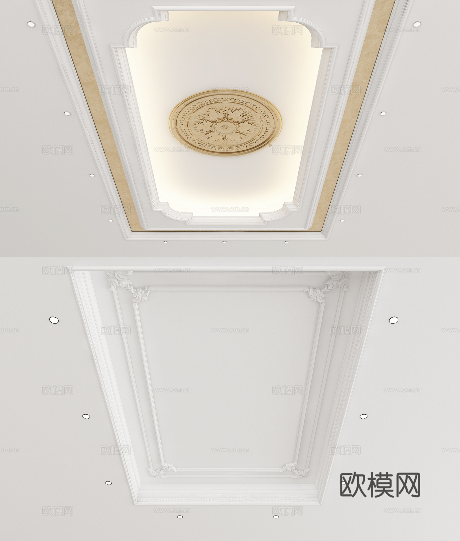 欧式天花吊顶3d模型