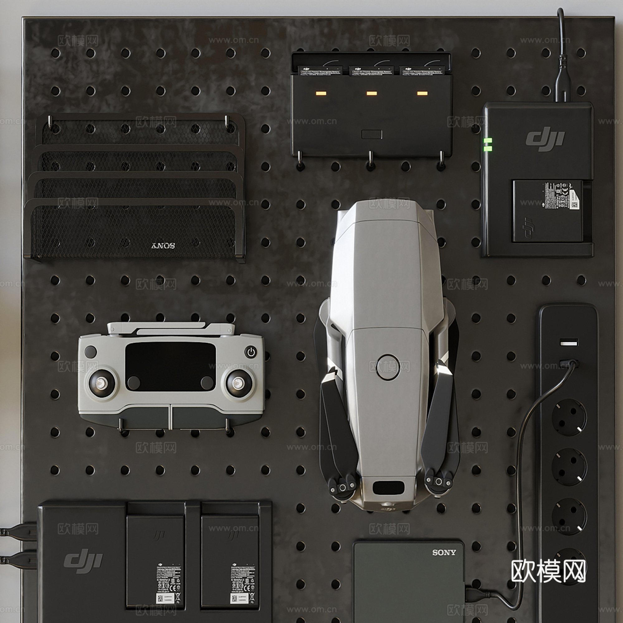现代墙饰挂件su模型