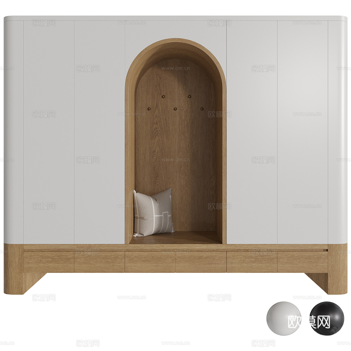 现代北欧卡座沙发3d模型下载（渲染图1）