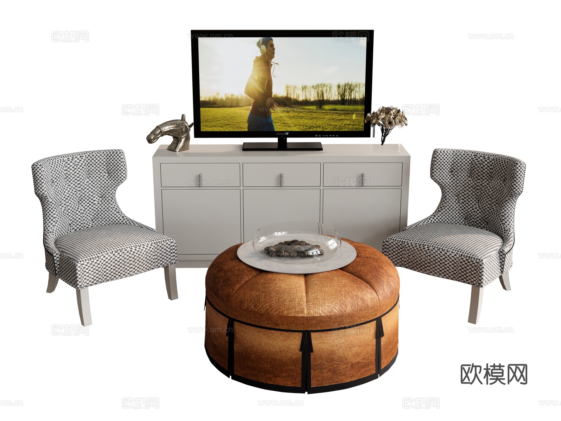 单人沙发沙发椅  休闲椅装饰椅餐椅  户外沙发茶几矮桌su模型