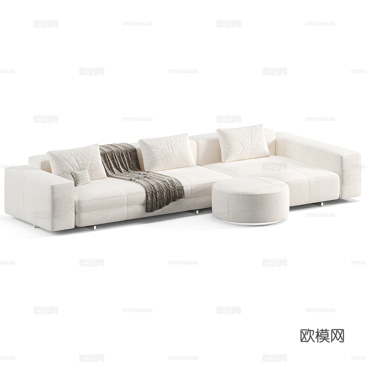 现代意式 Minotti Yves 沙发3d模型