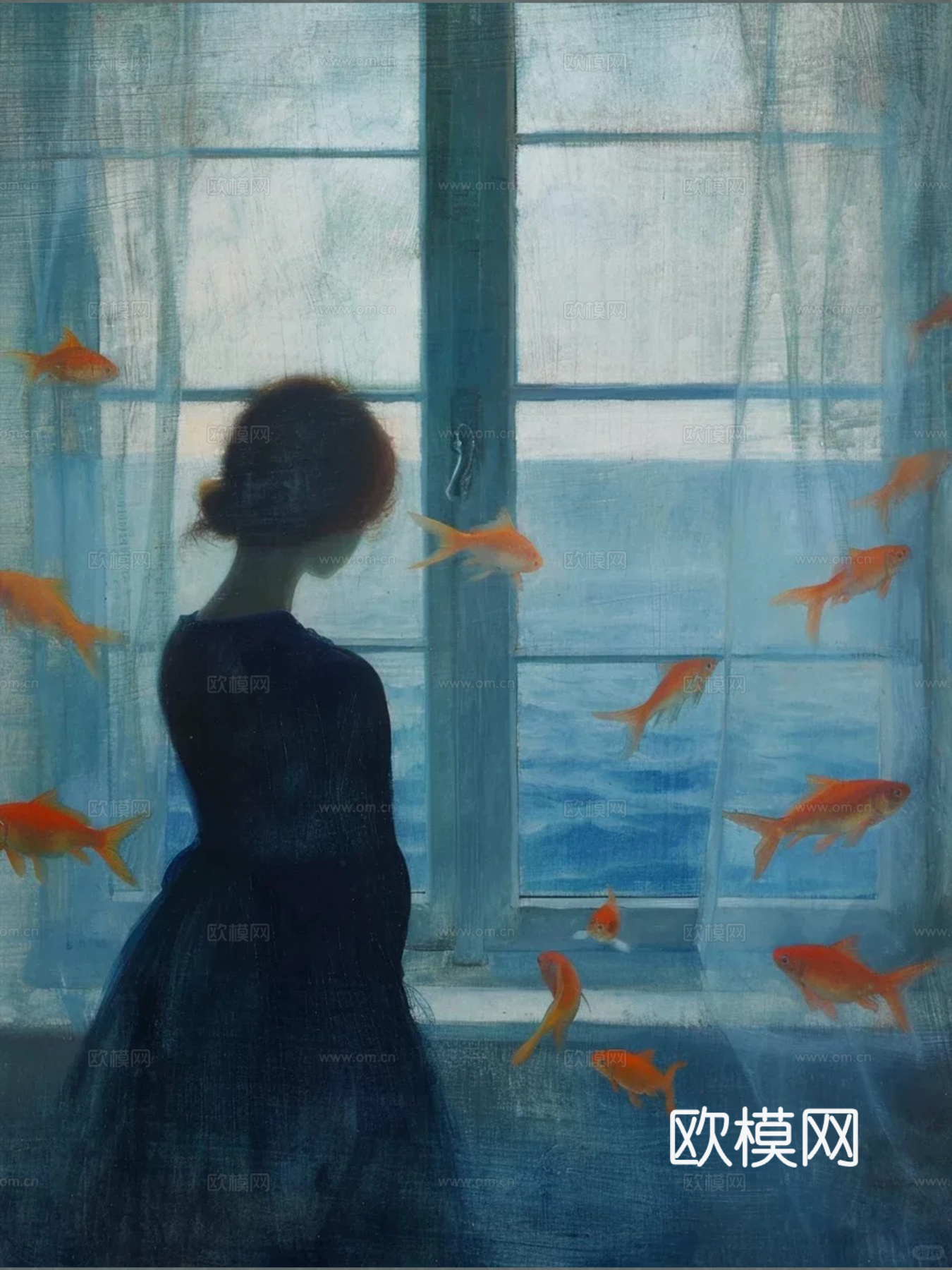 艺术油画人物抽象画