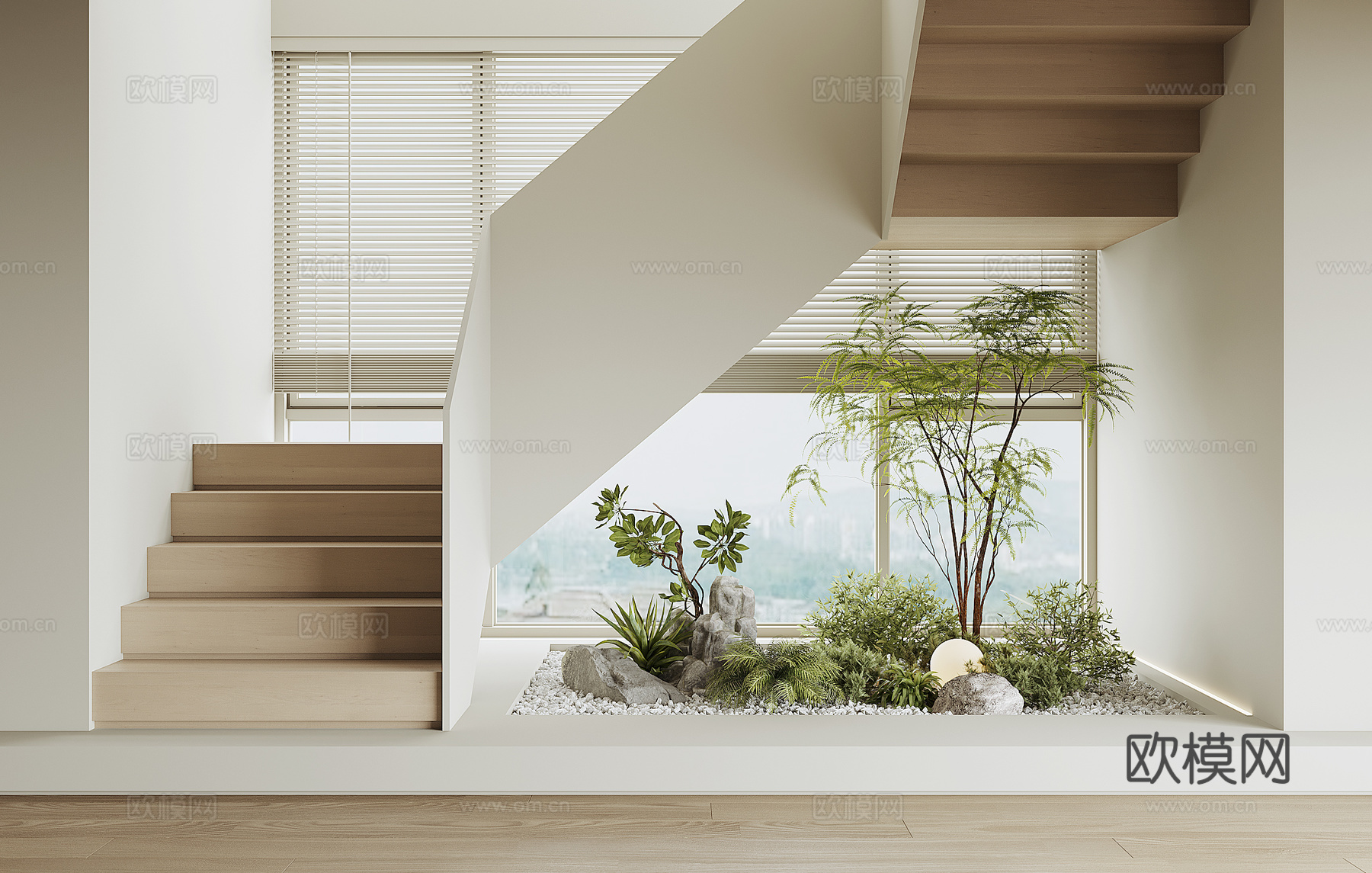 现代楼梯3d模型下载