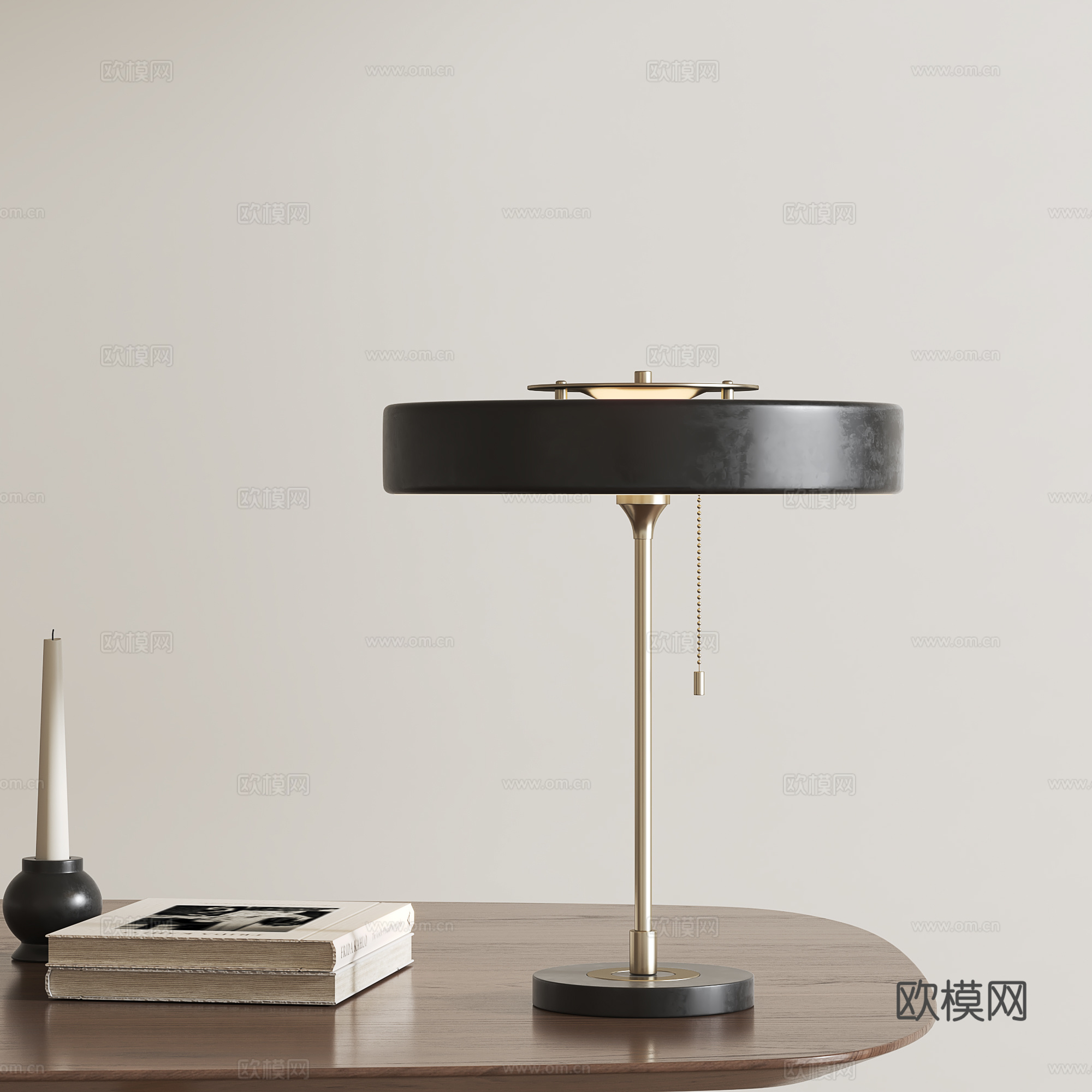 北欧复古台灯3d模型