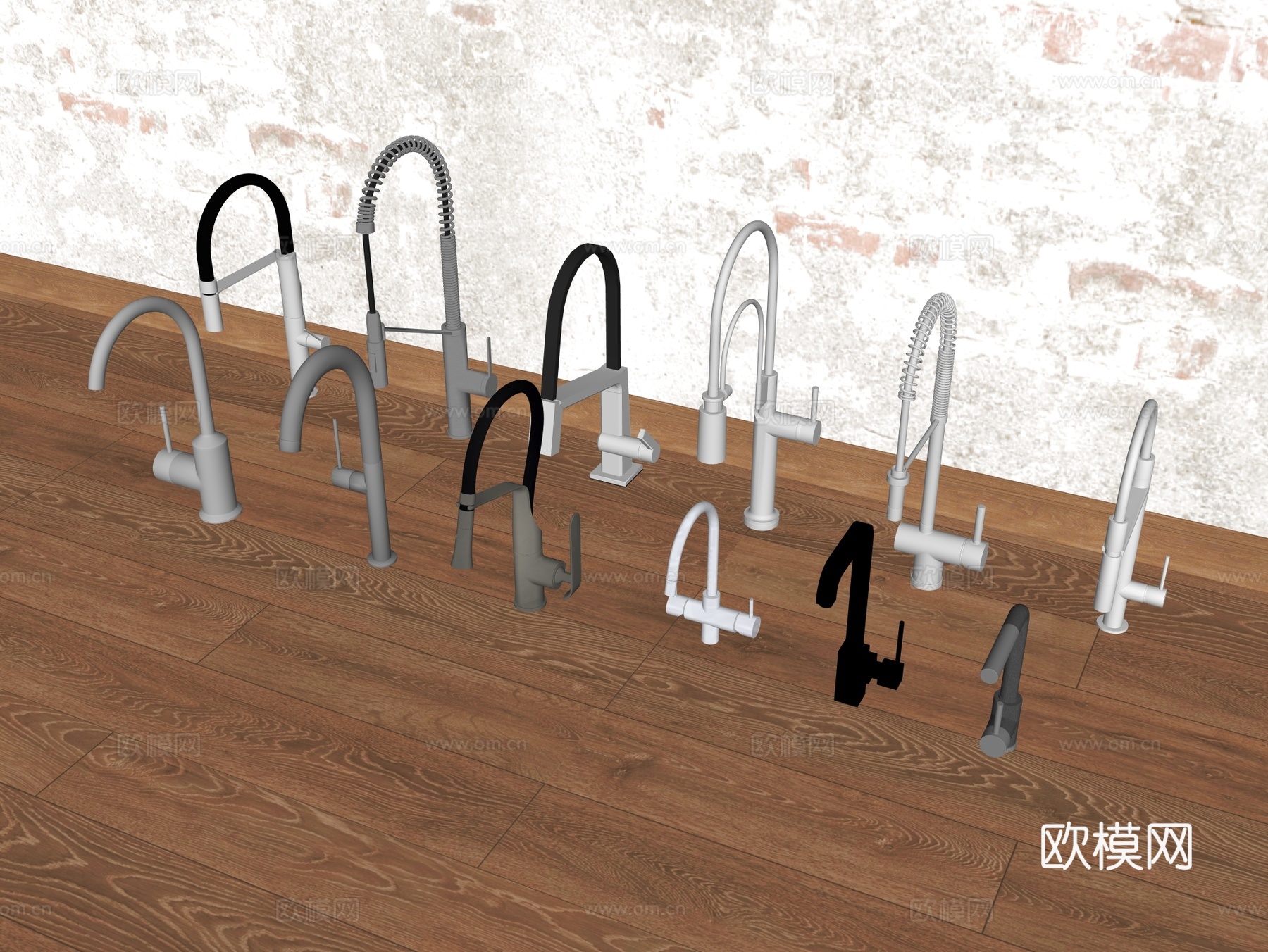 厨房龙头su模型