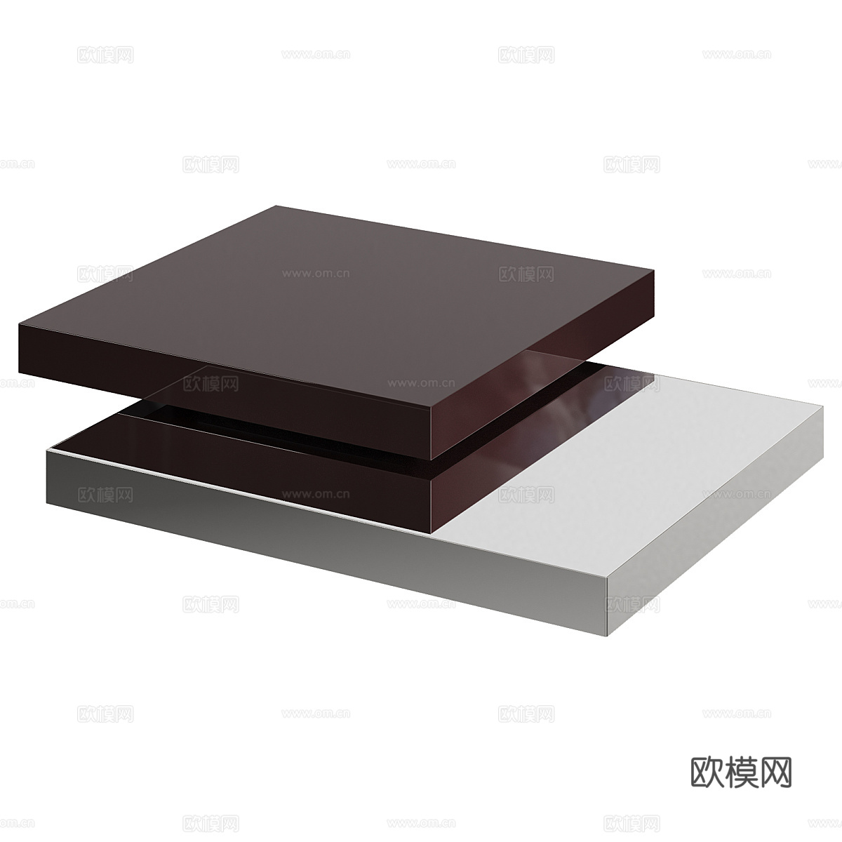 现代意式极简 Minotti 金属茶几3d模型