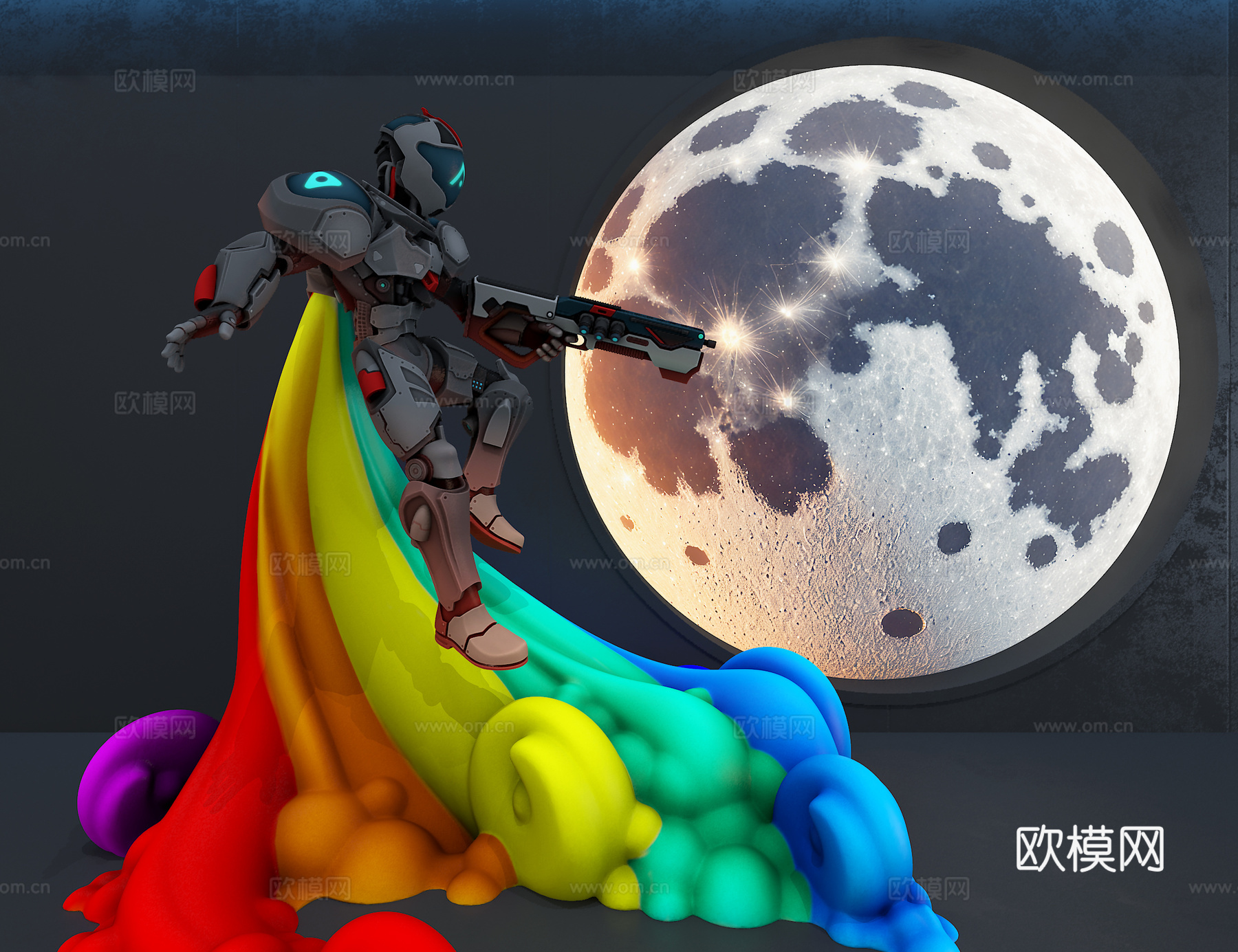 机器战士摆件3d模型