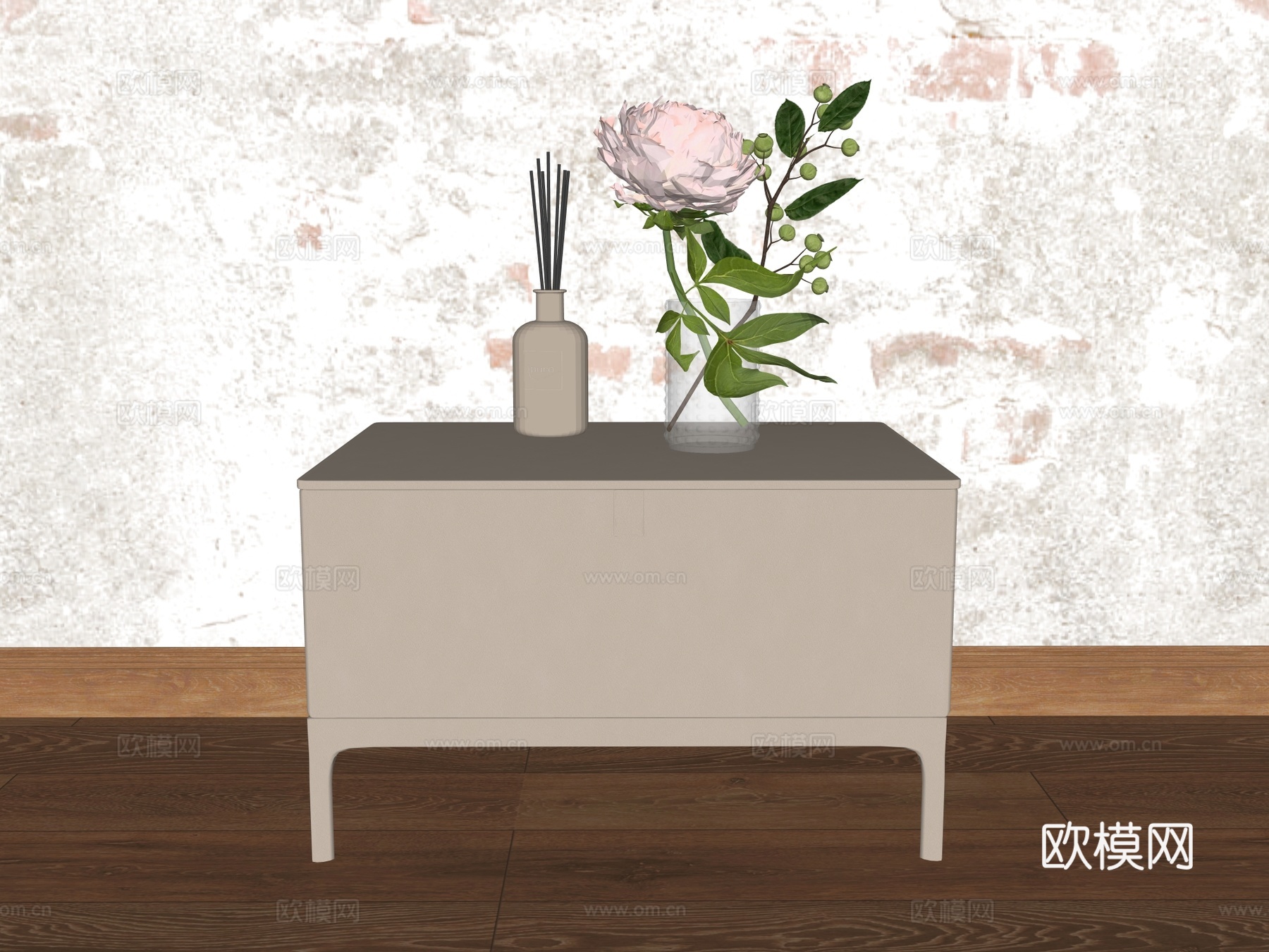 床头柜 装饰柜 储物柜su模型