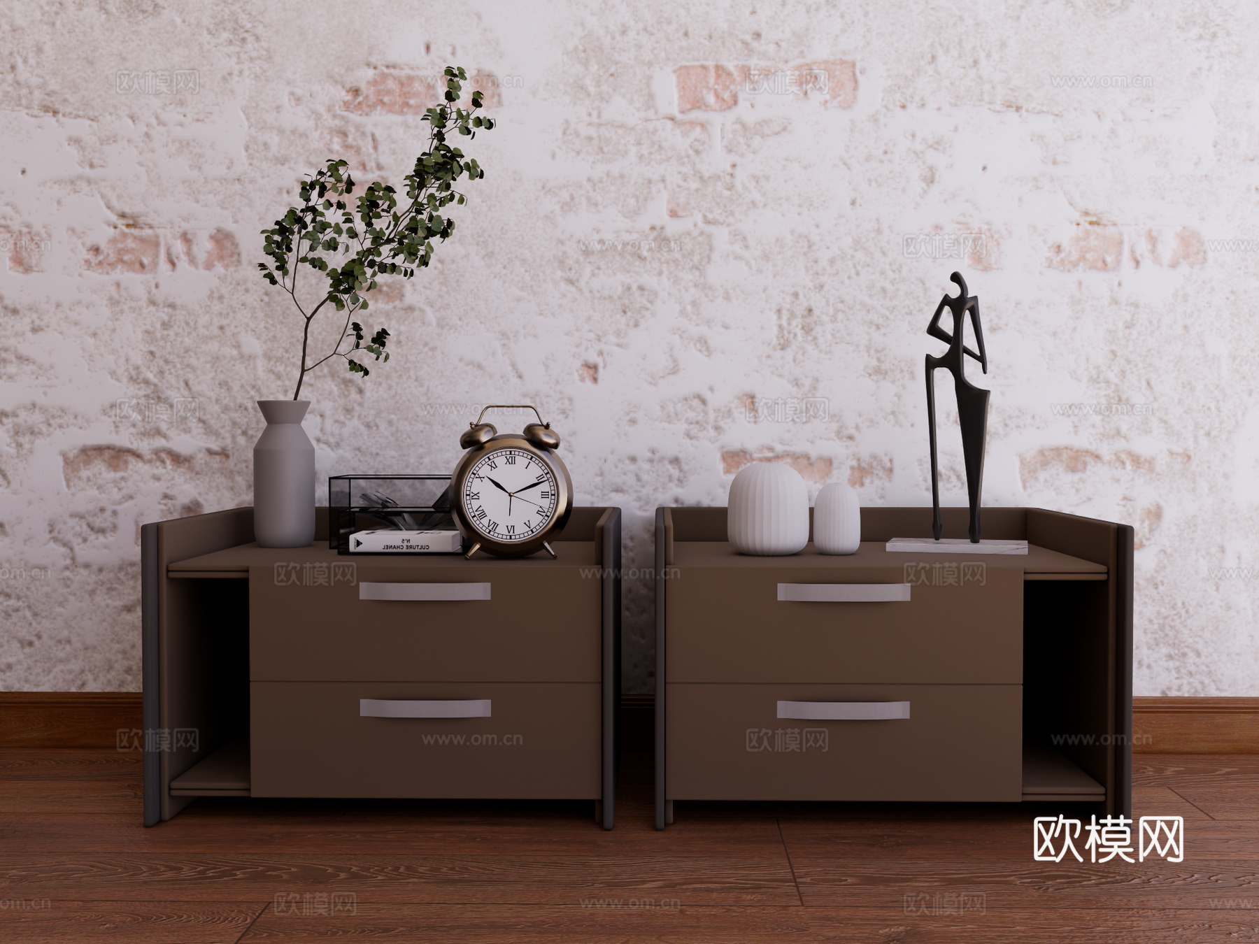 床头柜 装饰柜 储物柜su模型下载（渲染图1）