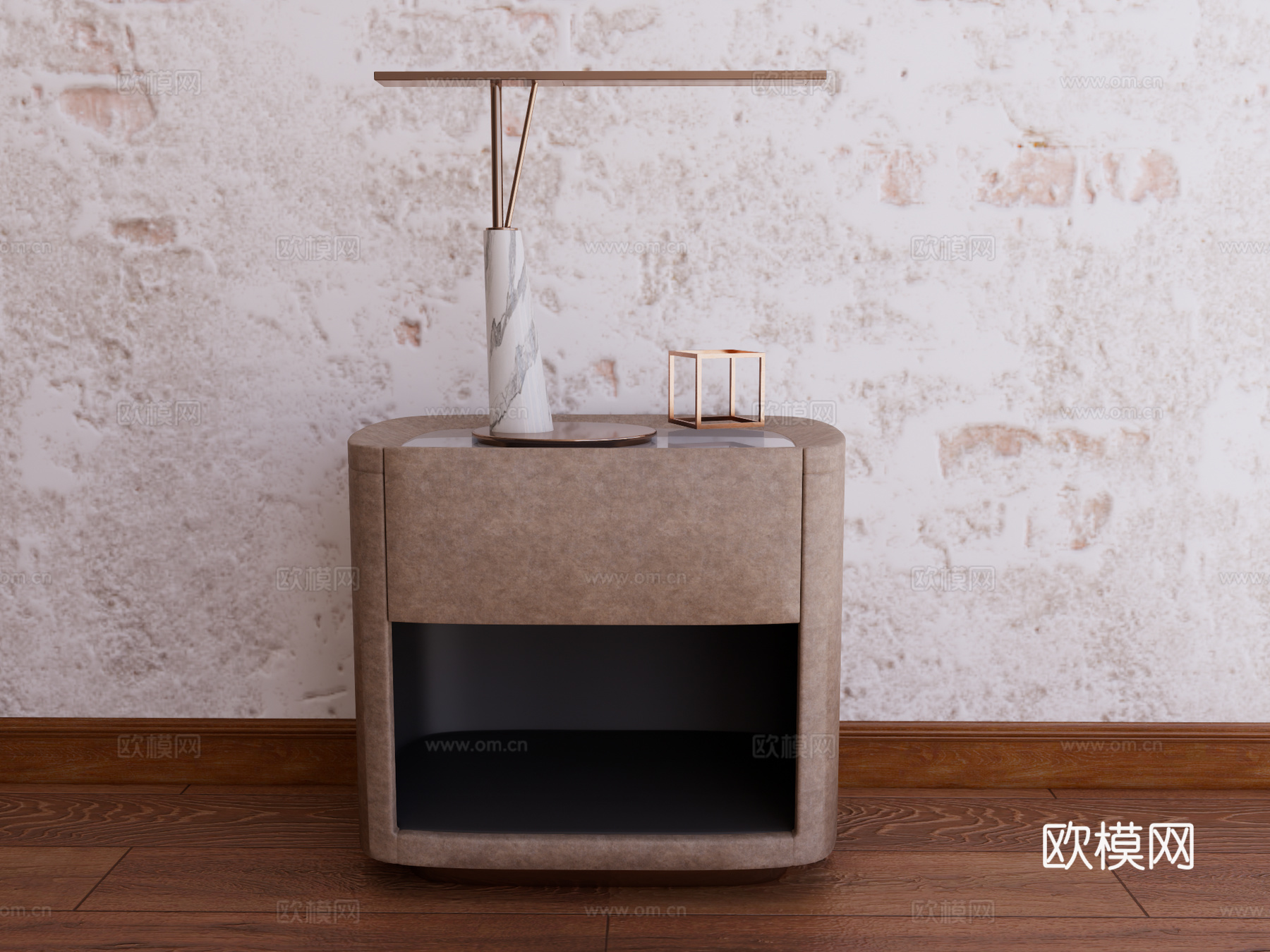 床头柜 装饰柜 储物柜su模型下载（渲染图1）