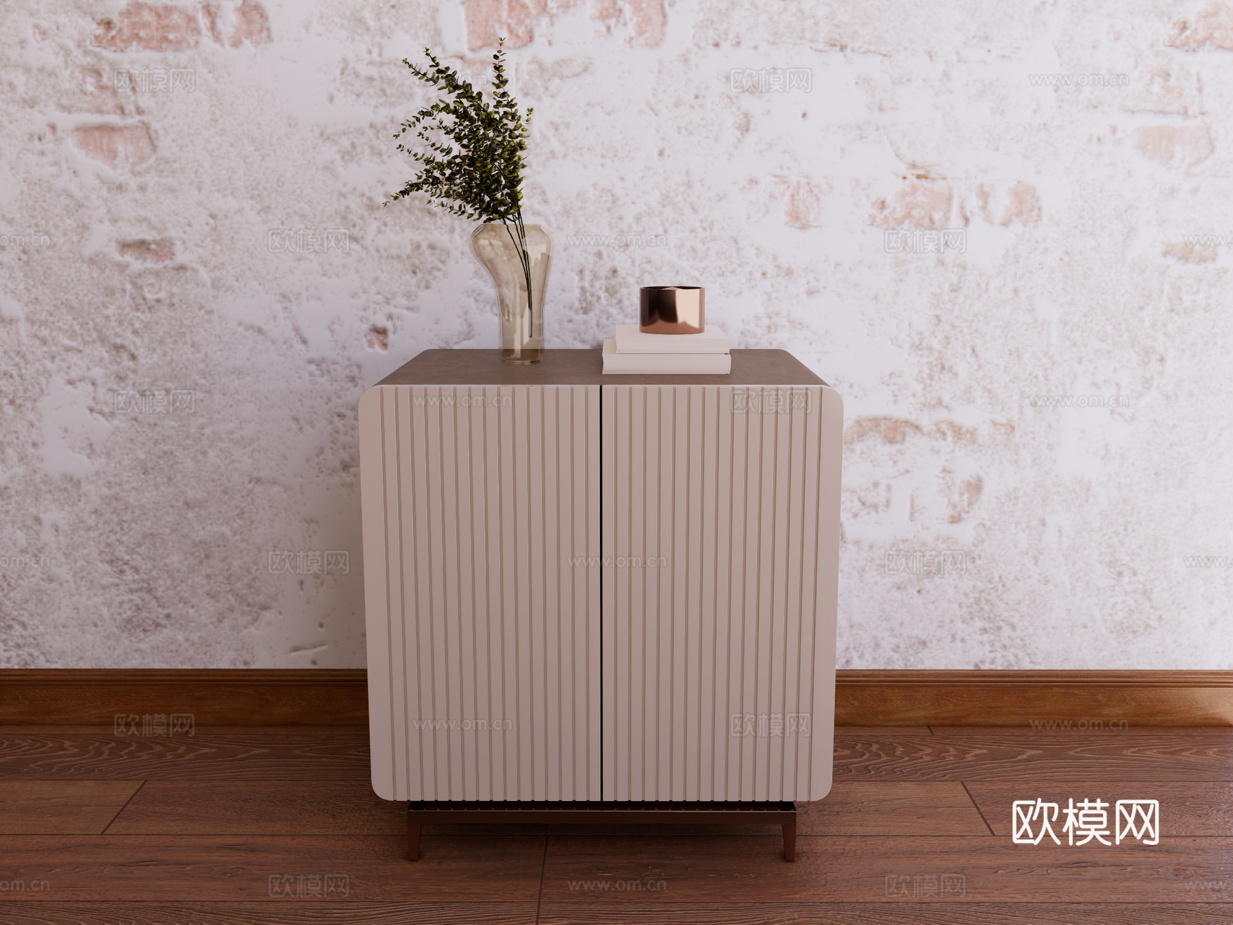 床头柜 装饰柜 储物柜su模型下载（渲染图1）
