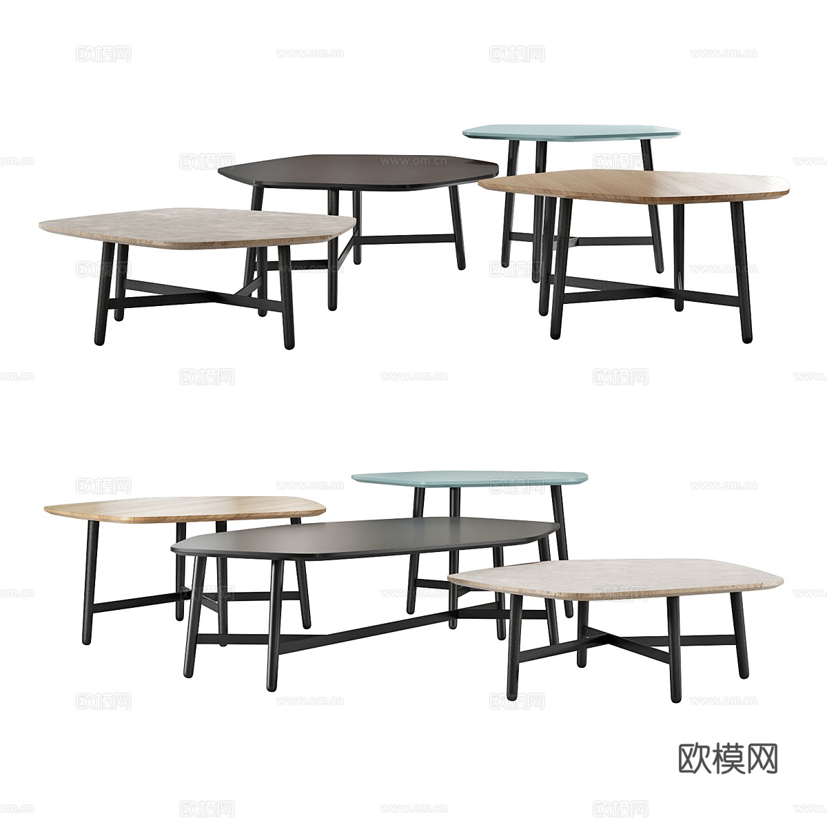 现代意式 Roche Bobois 酒桌3d模型下载（渲染图1）