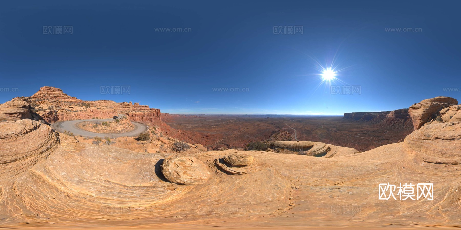 岩石山景
