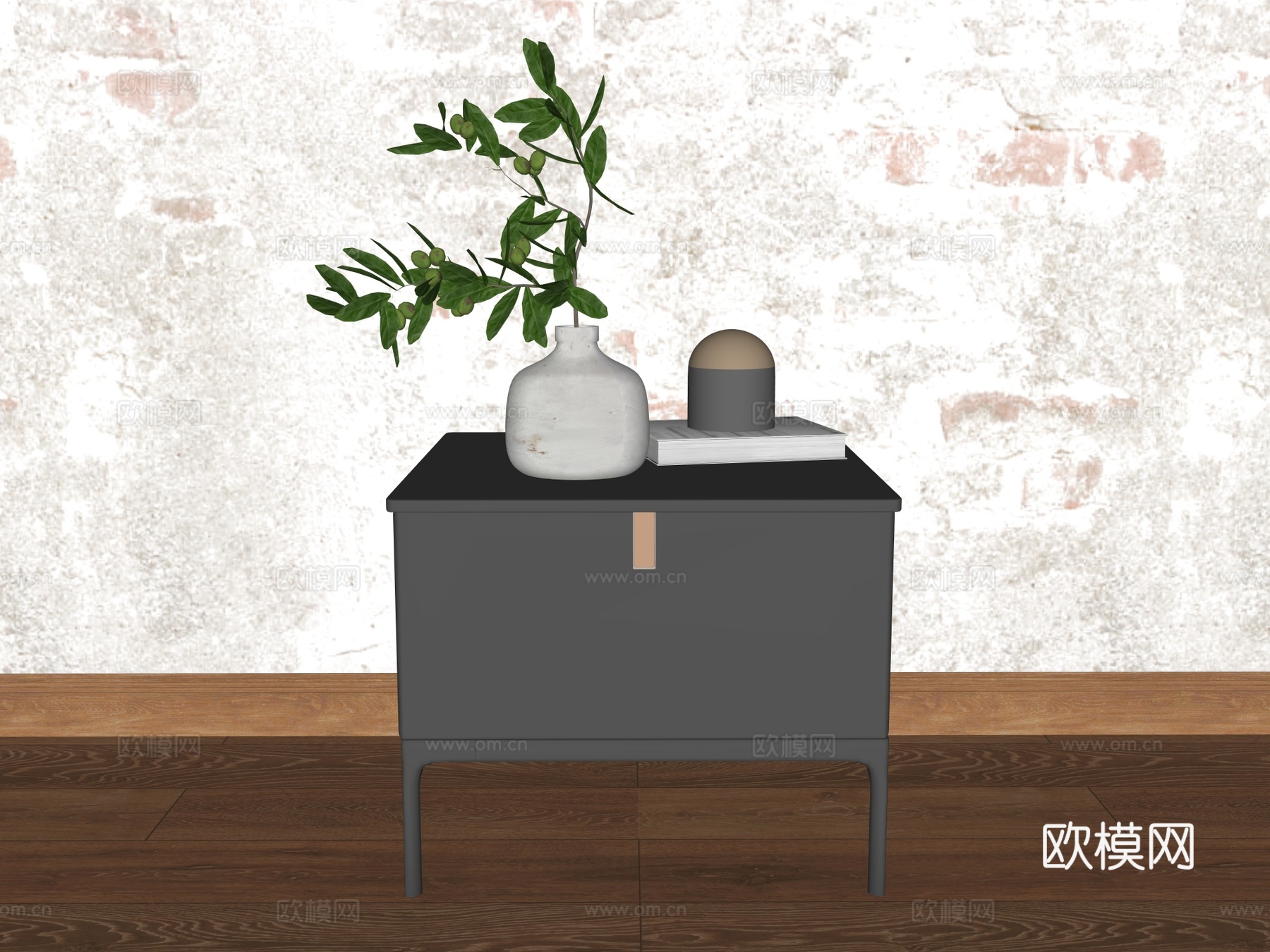 床头柜 装饰柜 储物柜su模型