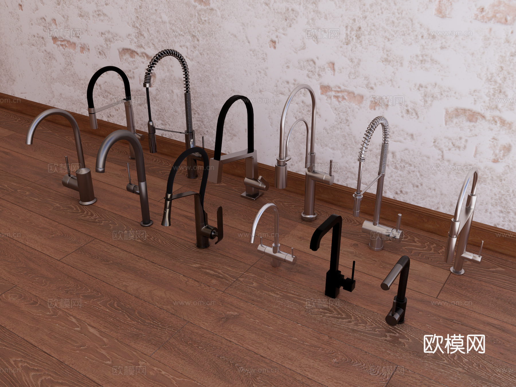 厨房龙头su模型