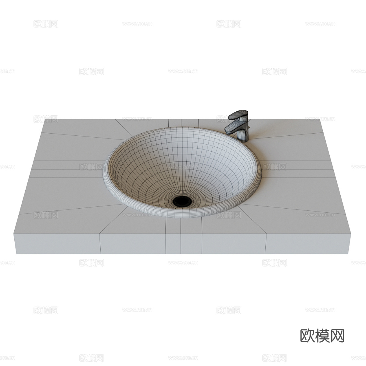 现代台盆 洗手盆3d模型