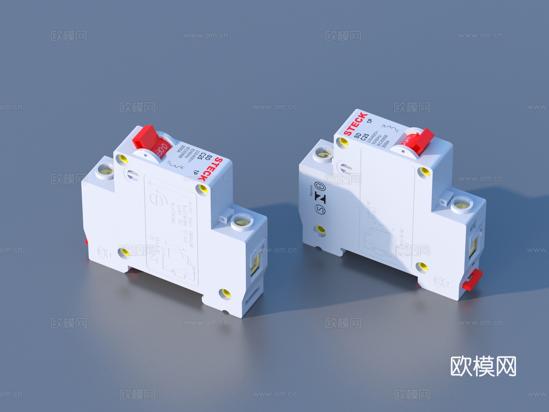 断路器 漏电保护开关 空气开关3d模型