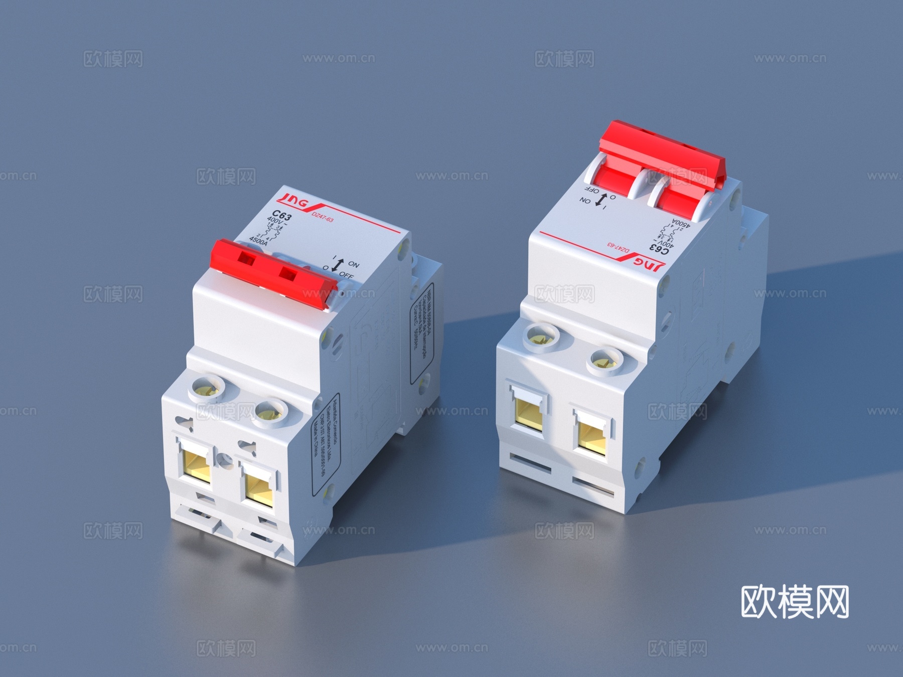 断路器 漏电保护开关 空气开关3d模型