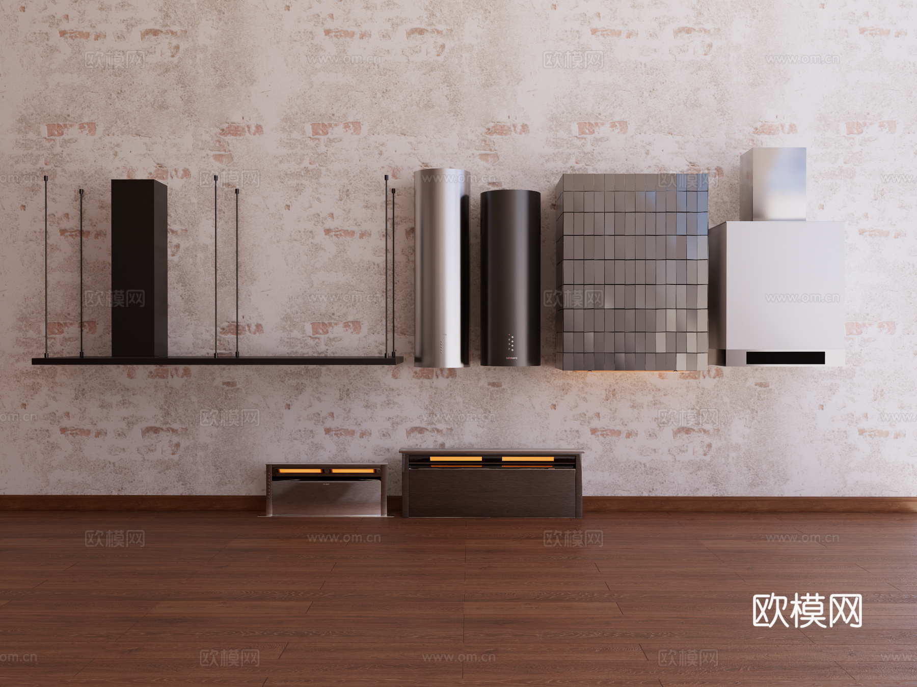 厨房电器 烟机 油烟机 抽油烟机 弹出式油烟机 圆柱油烟机su模型