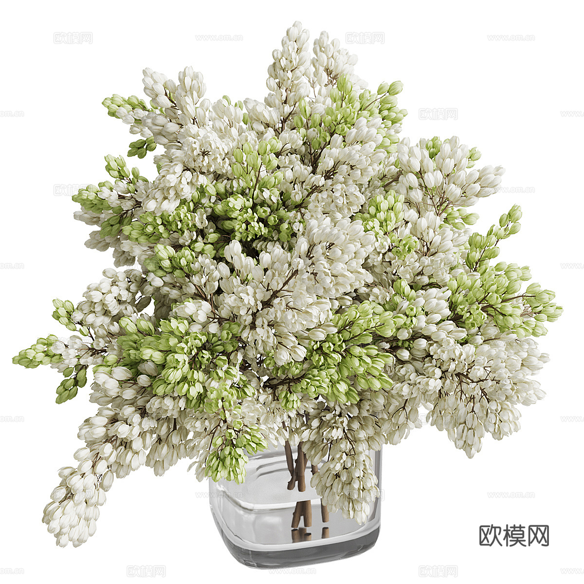 现代花瓶花艺3d模型