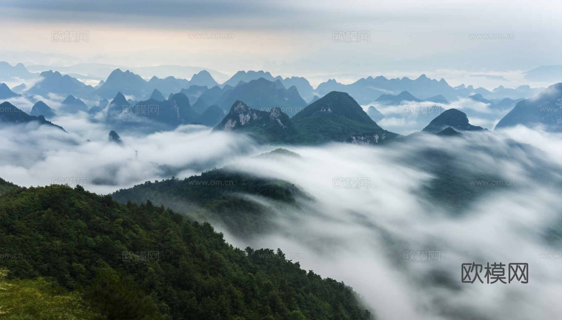 自然风景 山脉云海
