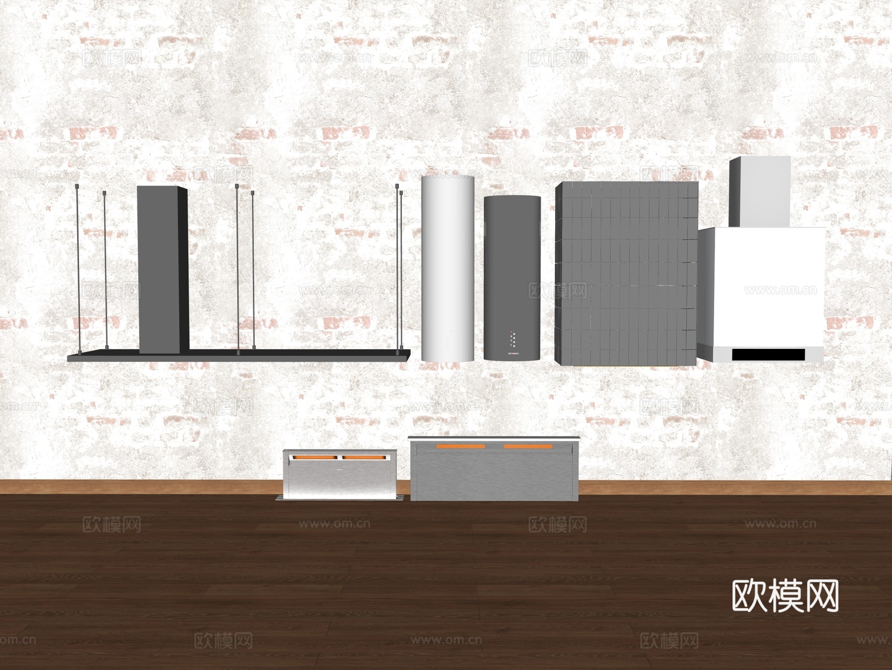 厨房电器 烟机 油烟机 抽油烟机 弹出式油烟机 圆柱油烟机su模型