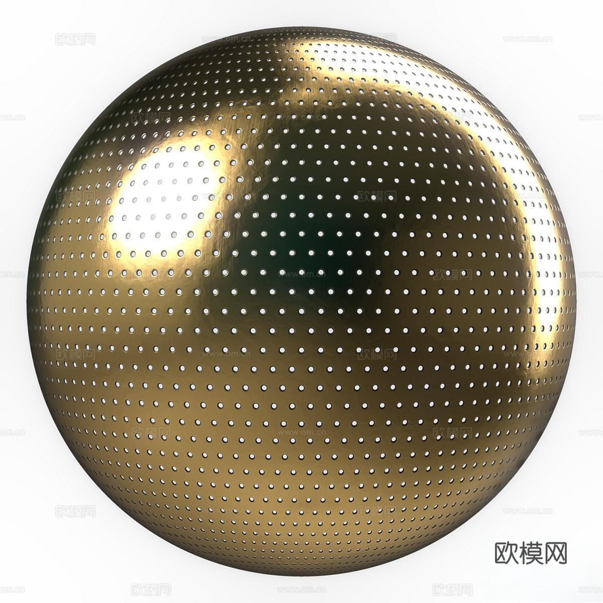 国外无缝金属板 金属穿孔板 穿孔金属3d模型