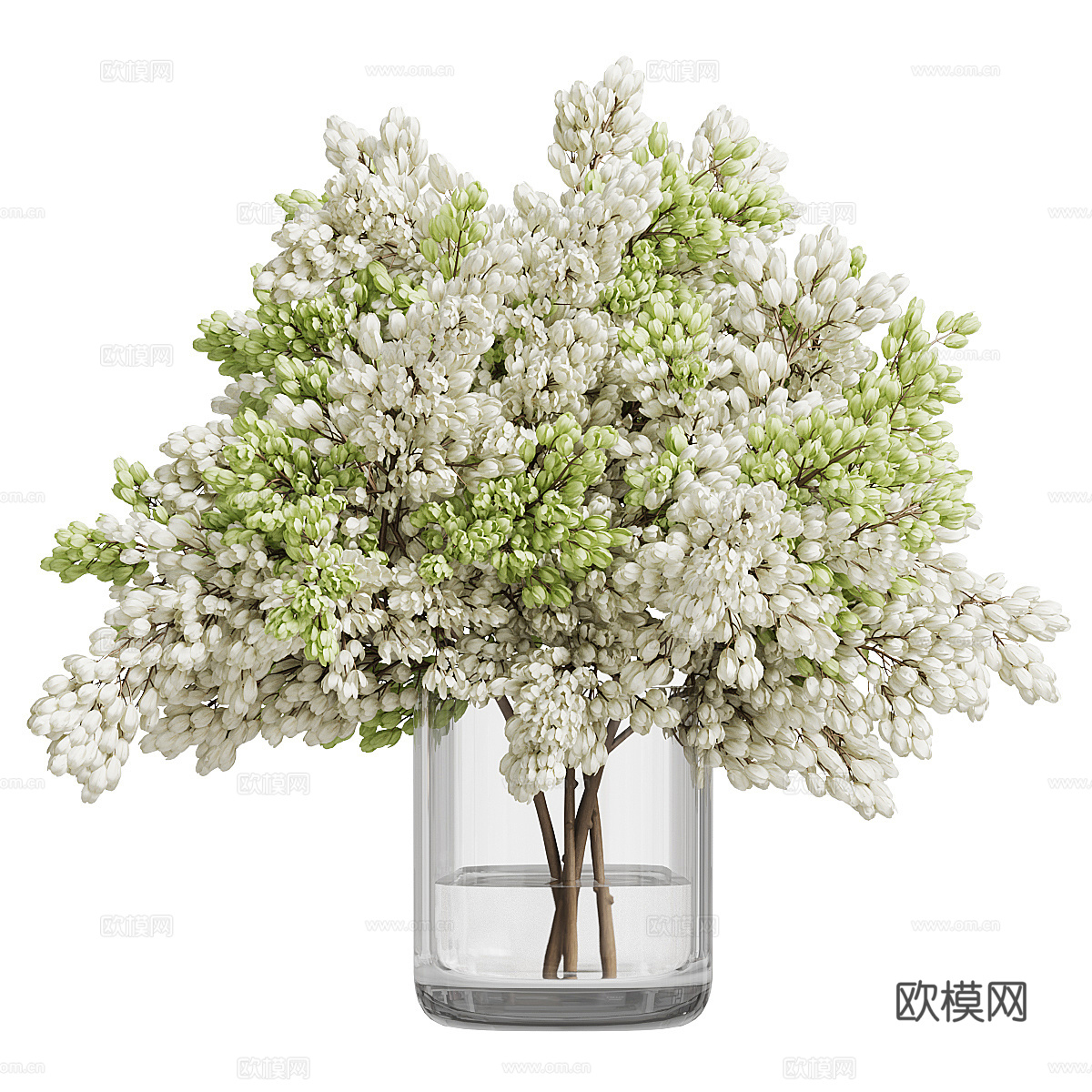 现代花瓶花艺3d模型