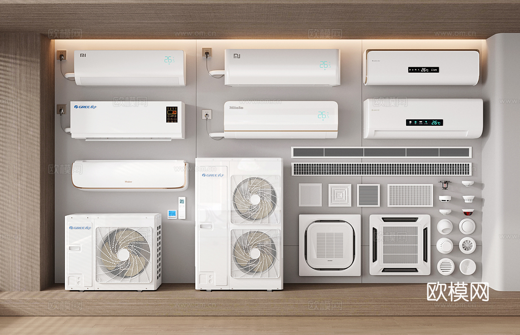 Modern Air Conditioner Wall-mounted Bedroom Air Conditioner Ceiling ...