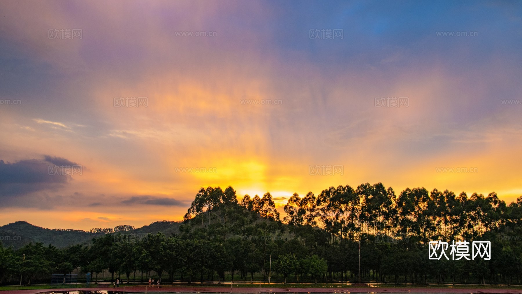 自然风景 山脉树林