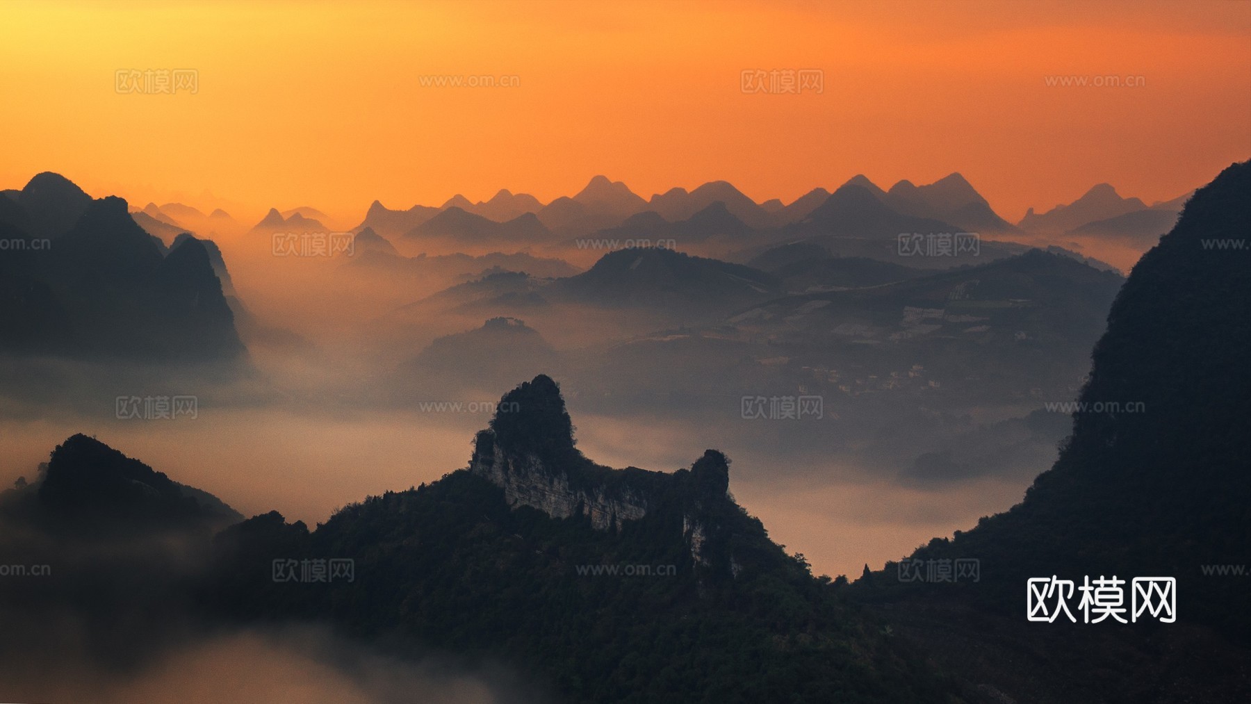 自然风景 山脉云海