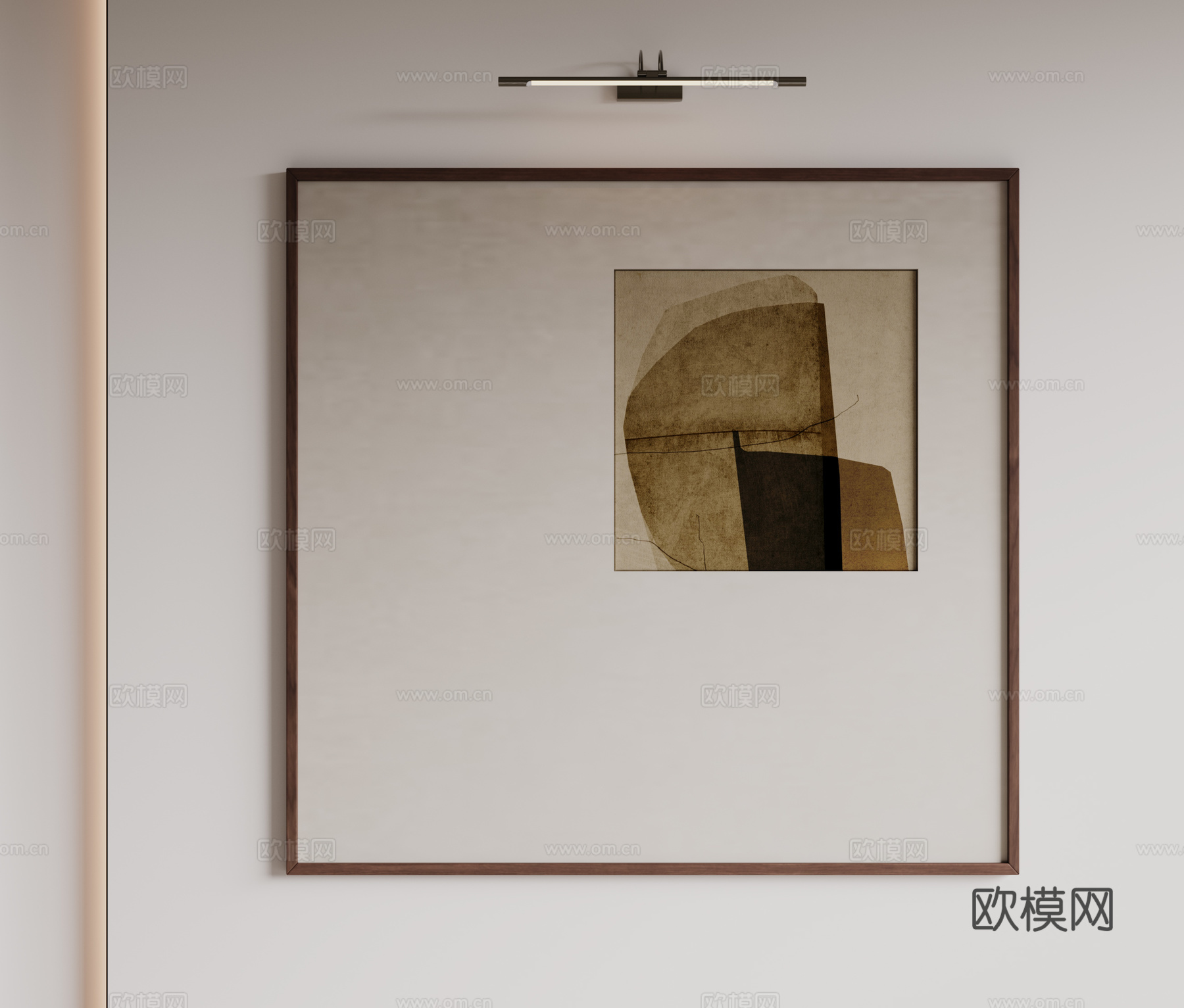 现代极简装饰画 侘寂中古风挂画 奶油风装饰画 意式挂画 黑白3d模型