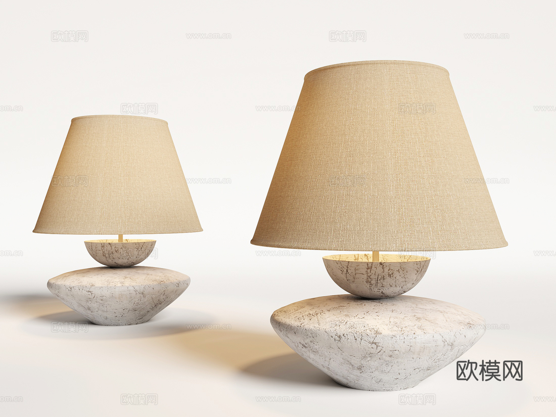 侘寂风台灯su模型