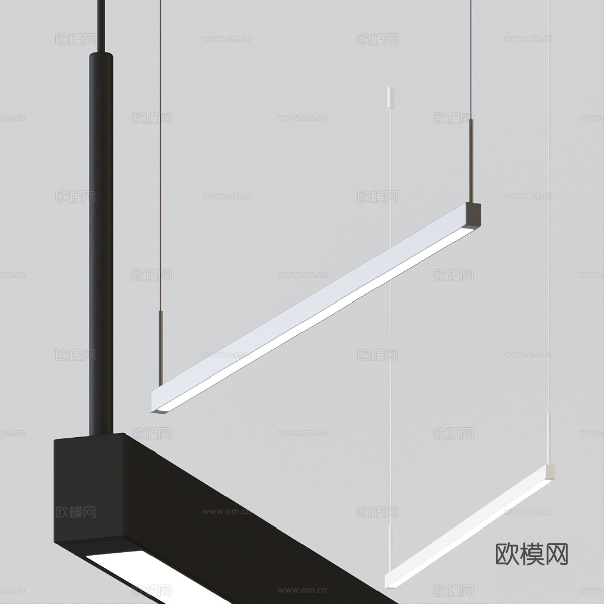 现代意式极简装饰吊灯3d模型