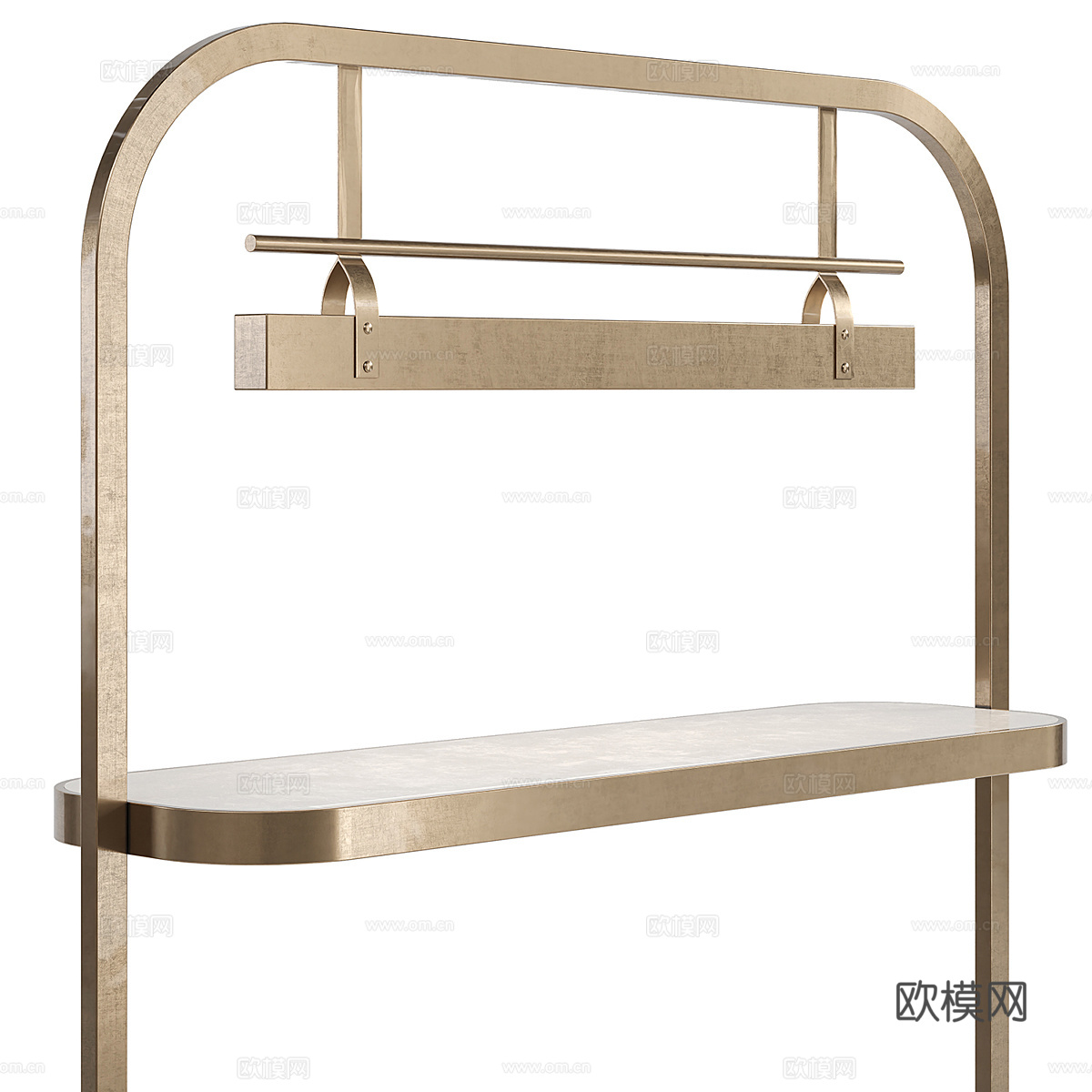 新中式轻奢移动服务台3d模型下载（渲染图5）