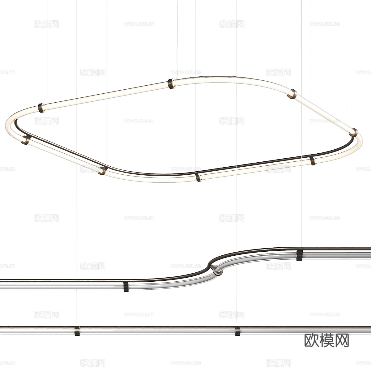 现代意式 Henge Legacy 线形吊灯3d模型