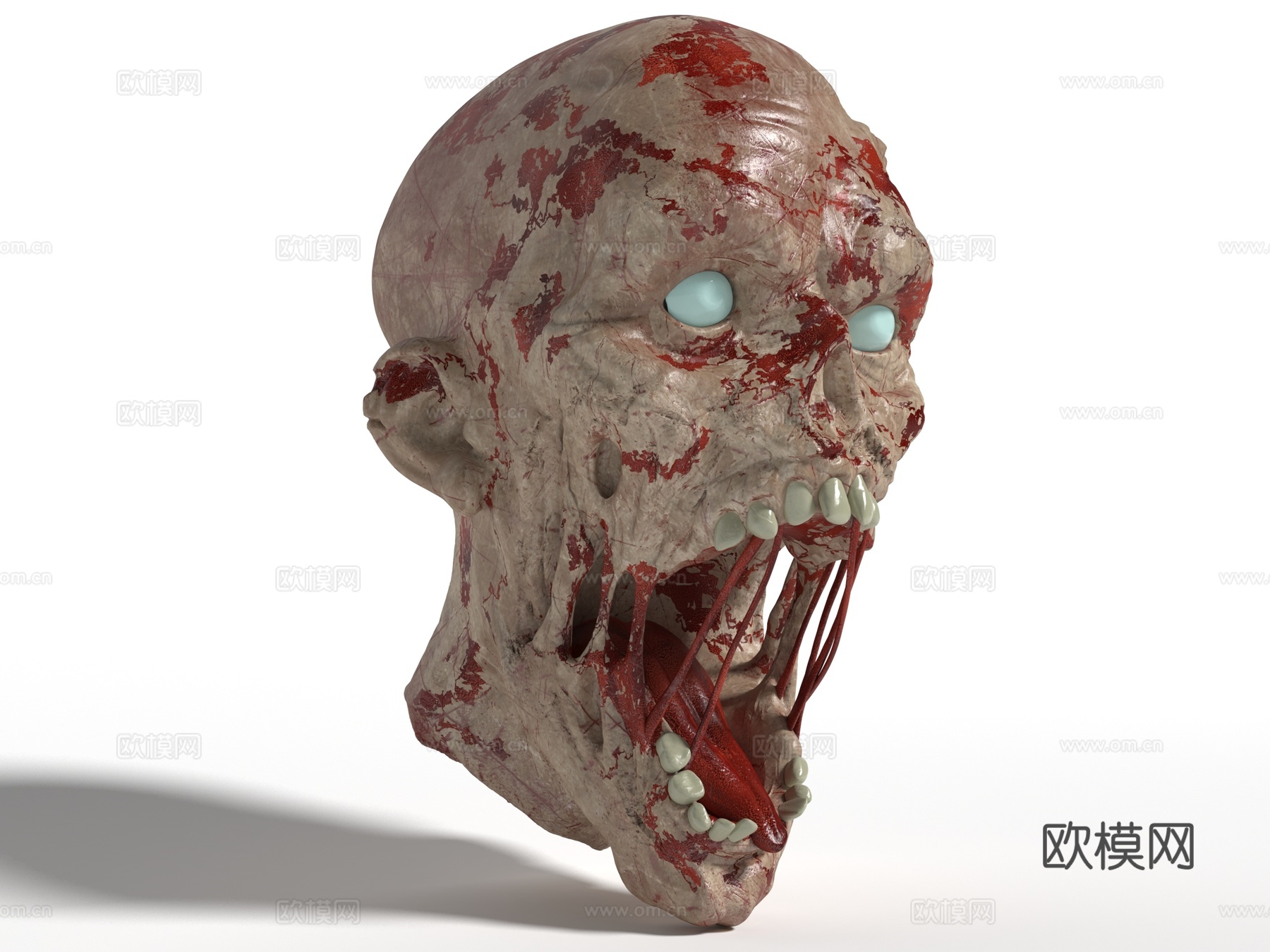 现代风格丧尸头像3d模型