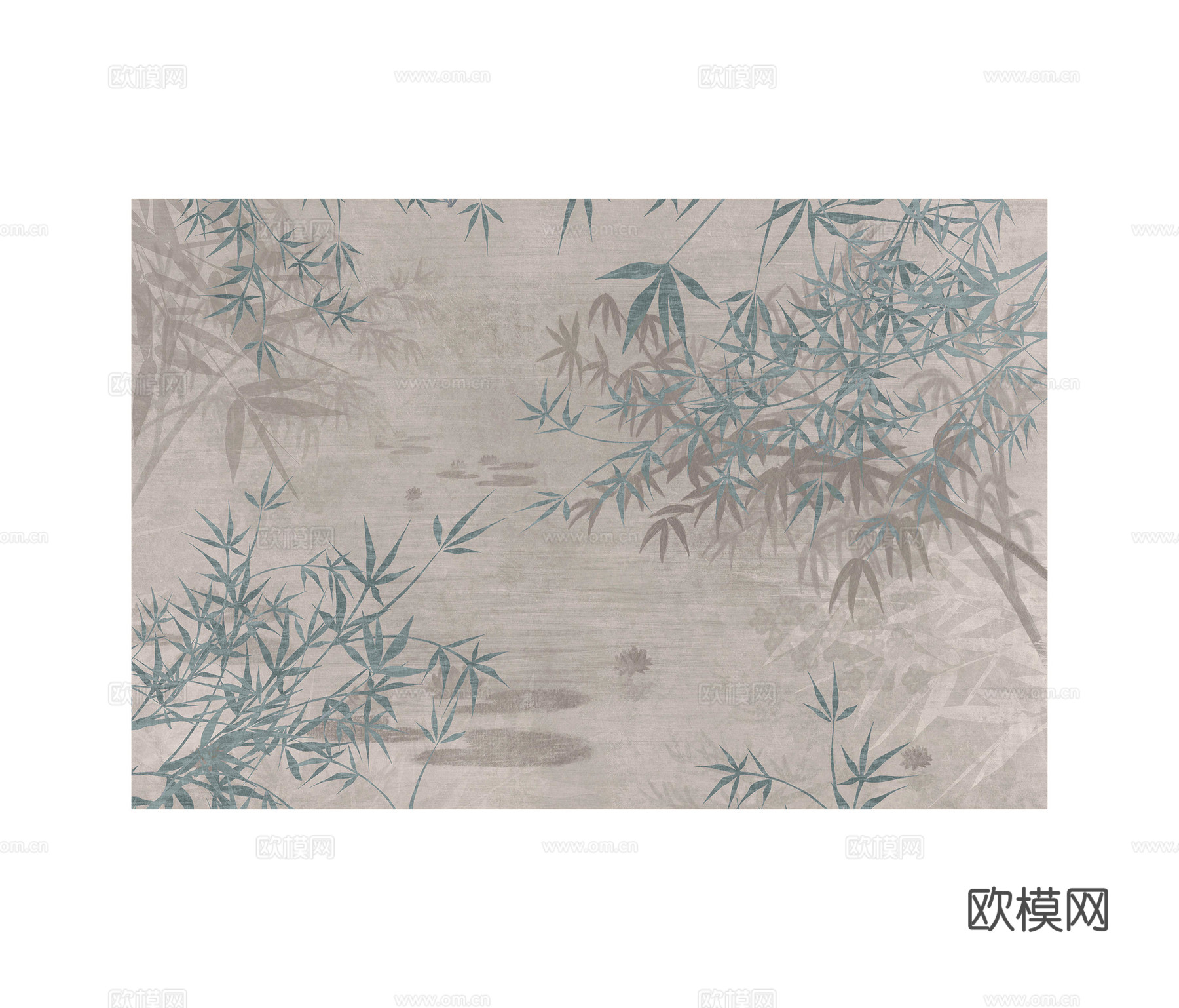 咖蓝色植物竹子壁纸