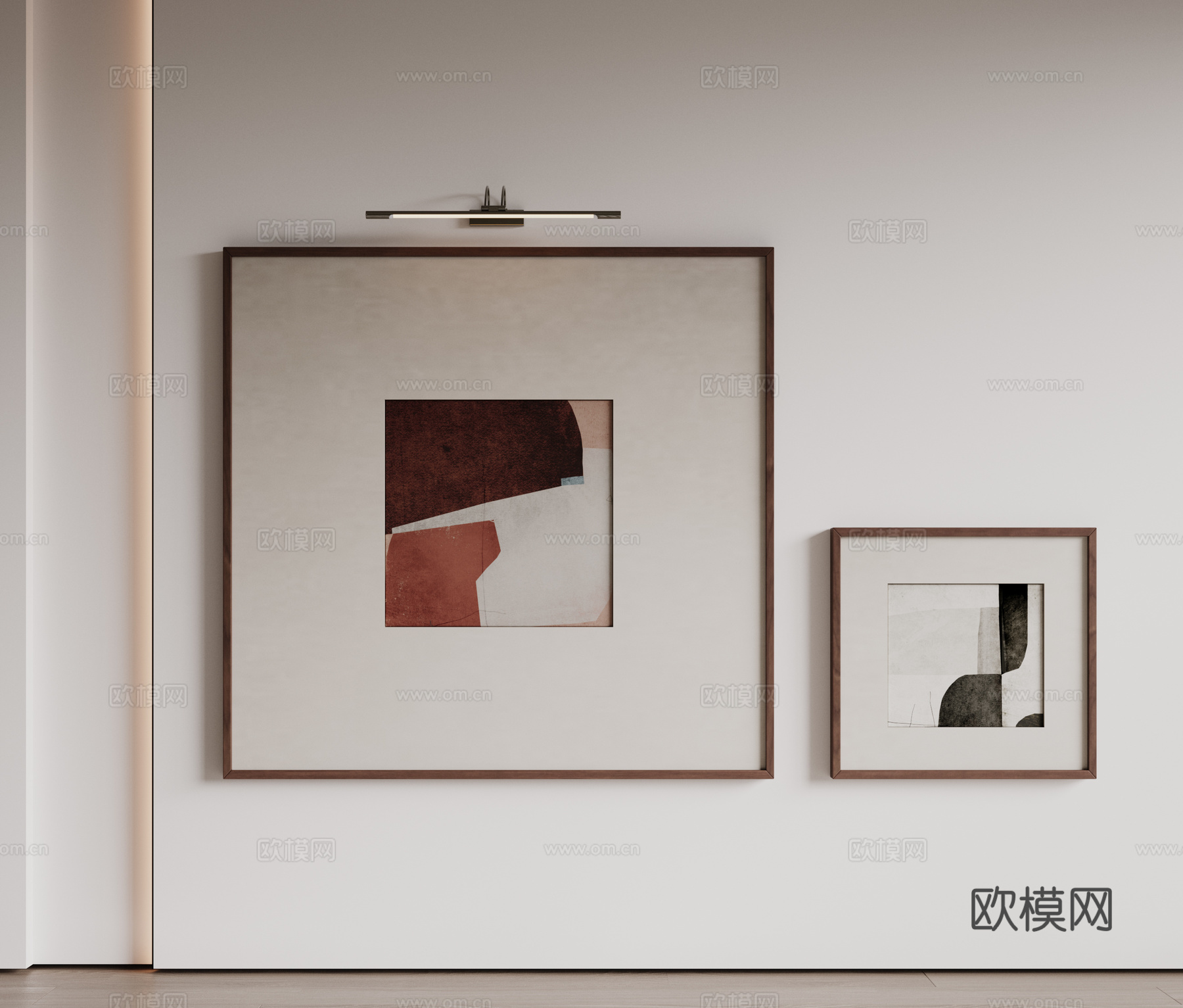 现代极简装饰画 侘寂中古风挂画 奶油风装饰画 意式挂画 黑白3d模型