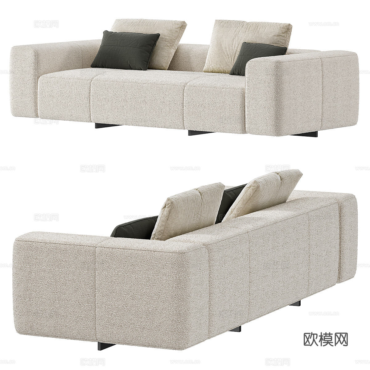 现代意式 Minotti Yves 沙发3d模型